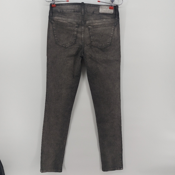 Diesel Diesel Womens Grupee-ne Super Slim Skinny Jean Gray Silver Size 24 - Picture 6 of 12